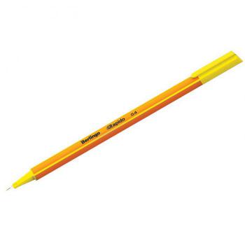 Купить Ручка капиллярная Berlingo "Rapido" желтая, 0,4мм, трехгранная в Москве