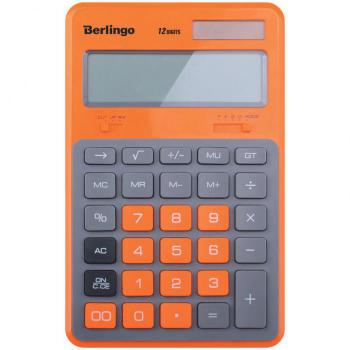 Купить Калькулятор настольный Berlingo "Hyper", 12 разр., двойное питание, 171*108*12, оранжевый в Москве