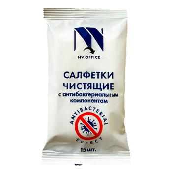 Купить Антибактериальные салфетки для поверхностей NV-Office, мягкая упаковка, 180х110 мм,15шт в Москве