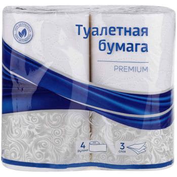 Купить Туалетная бумага OfficeClean "Premium" 3-слойная, 4шт., тиснение, белая в Москве
