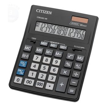 Купить Калькулятор настольный, 16 разрядов, Citizen Business Line CDB1601-BK, 155*205*35мм, черный в Москве