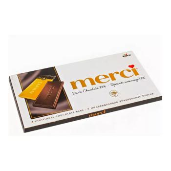 Купить Шоколад "Мерси" темный 72% какао 100 гр/15 в Москве