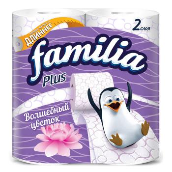 Купить Туалетная бумага Familia Plus 2-слойная белая с цветочным ароматом 20.4 метра (4 рулона в упаковке) в Москве