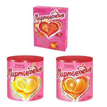 Купить Мармелад 'Мармеландия' апельсиновый, пл/ банка 250гр/12 в Москве