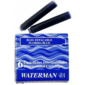 Купить Чернила в картридже З/ч. Waterman Ink cartridge Intl Blue (в упаковке 6 картриджей) (52012) в Москве