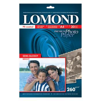 Купить Фотобумага Lomond Premium Photo полуглянцевая, А4, 20 л, 260 г/м2 в Москве