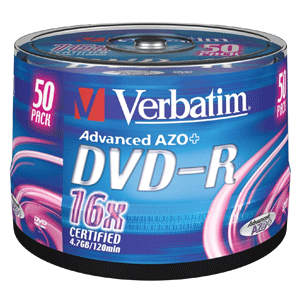 Купить DVD-R Verbatim 4.7ГБ, 16x, 100шт., Cake Box, (43549), записываемый DVD диск в Москве