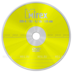 Купить DVD-R Mirex 4,7 Гб 16x Cake box 10шт, записываемый компакт-диск в Москве