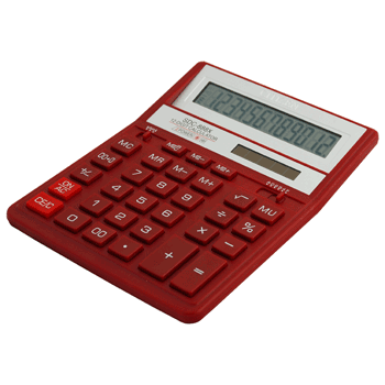 Купить Калькулятор настольный, 12 разрядов, CITIZEN SDC-888, красный. в Москве