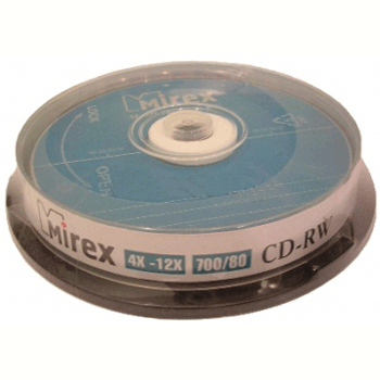 Купить CD-RW Mirex 700 Мб 4-12x Cake Box 50шт, перезаписываемый компакт-диск в Москве