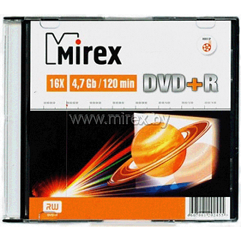Купить DVD+R Mirex 4,7 Гб 16x Slim case (5шт/упак), записываемый компакт-диск в Москве