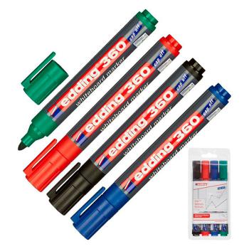 Купить Набор маркеров для доски 4 цвета (толщина линии 1,5-3 мм) EDDING e-360/4S в Москве