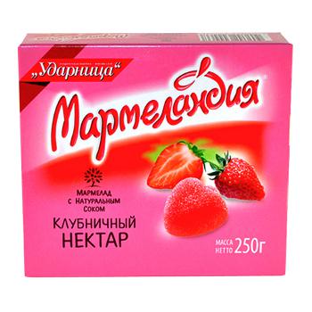 Купить Мармелад "Мармеландия" клубничный нектар карт/кор 250 гр/18 в Москве