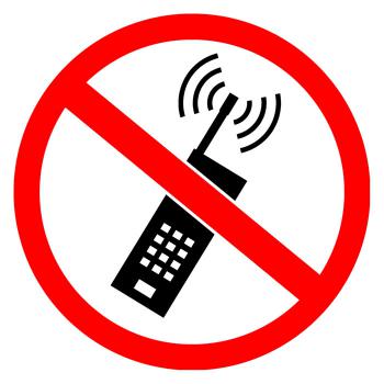 Купить Пиктограмма "Запрещается пользоваться мобильным телефоном" d-200mm в Москве