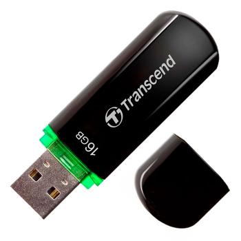 Купить Флеш драйв 16G Transcend USB 2.0 JetFlash 600 (TS8GJF600) черный/зеленый в Москве