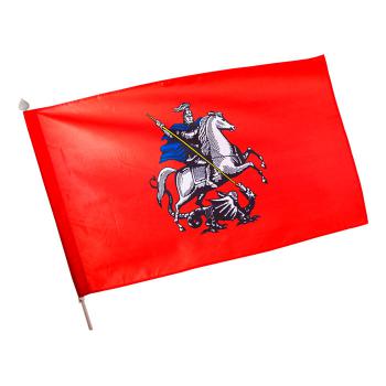 Купить Флаг Москвы 90х135см, полиэфирный шелк (без флагштока) в Москве