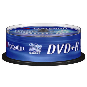 Купить DVD+R Verbatim 4.7ГБ, 16x, 25шт., Cake Box, (43500), записываемый DVD диск в Москве