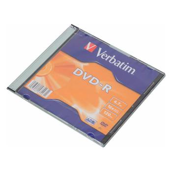 Купить DVD-R Verbatim 4.7 ГБ, 16x, 1шт., Slim case, (43547), записываемый DVD диск в Москве