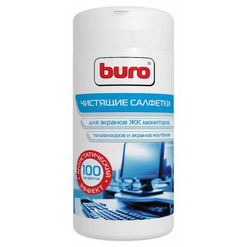 Купить Салфетки чистящие BURO BU-Tscreen в тубе, для экранов и оптики, 100 шт. в Москве