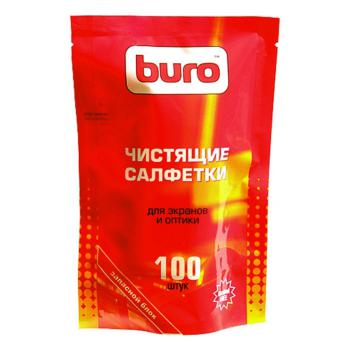 Купить Салфетки чистящие BURO, запасной блок, для экранов и оптики, 100 шт., (к арт.96354), BU-Zscreen в Москве