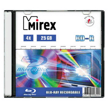 Купить Диск Blu-Ray Mirex 25ГБ, 4x, Slim case в Москве